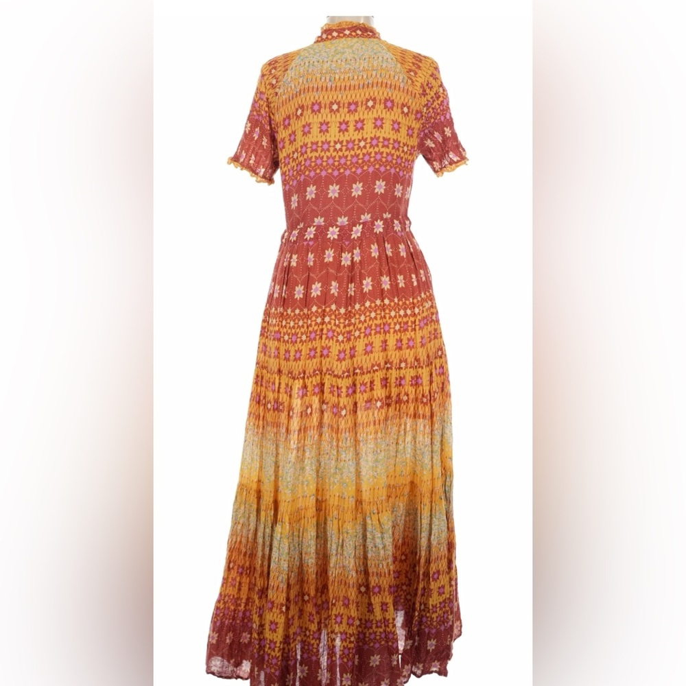 Free People Rare Feeling Maxi Dress Boho Floral Tassel - Picture 4 of 6